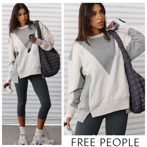 ♥️SALE♥️NWT’S-$110 Oversized FREE PEOPLE Making It Pull-Over XS Small Sweatshirt